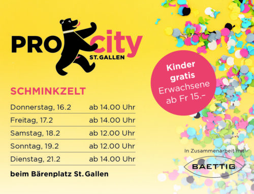Schminkzelt während der Fasnacht